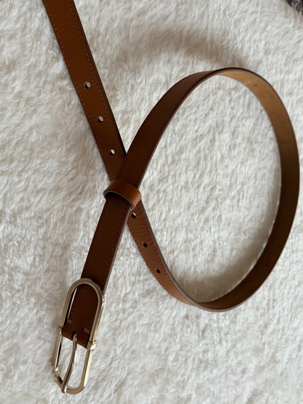Abercrombie & Fitch oval loop, honey brown belt, size XXS/XS